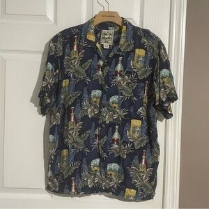 Steve & Barry’s Classic Hawaiian Shirt Mens Medium Short Sleeve Tropical Floral